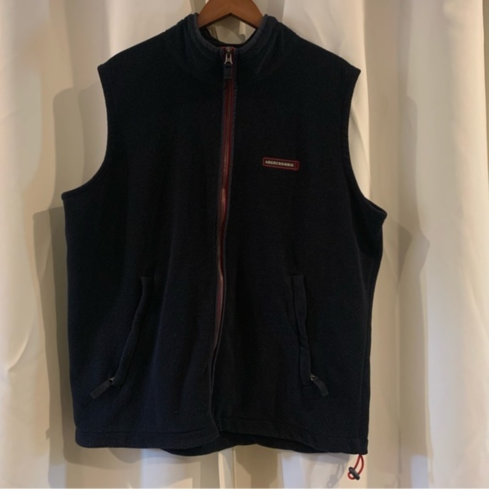 Vintage Abercrombie & Fitch‎ Hiking Camping Fishing Fleece Vest Men XL
